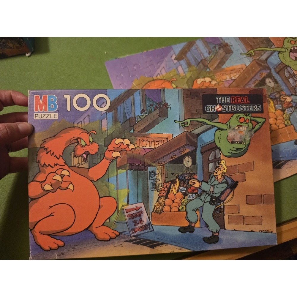 The Real Ghostbusters Puzzle Complete Milton Bradley 100 piece 1987 retro